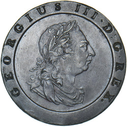 1797 Cartwheel Twopence - George III British Copper Coin - Very Nice