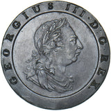 1797 Cartwheel Twopence - George III British Copper Coin - Very Nice