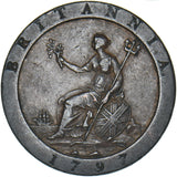 1797 Cartwheel Penny - George III British Copper Coin - Very Nice