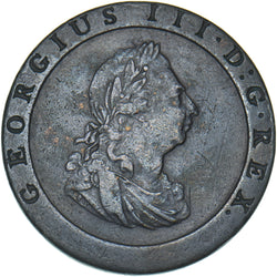 1797 Cartwheel Penny - George III British Copper Coin