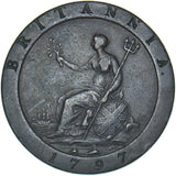 1797 Cartwheel Penny - George III British Copper Coin