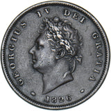 1826 Penny - George IV British Copper Coin - Nice