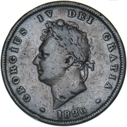 1826 Penny - George IV British Copper Coin