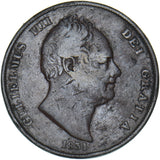 1831 Penny - William IV British Copper Coin