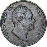 1831 Penny - William IV British Copper Coin