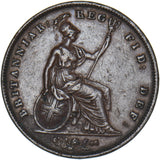 1841 Penny (No Colon) - Victoria British Copper Coin - Nice