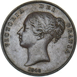 1848 Penny - Victoria British Copper Coin - Very Nice