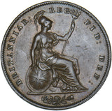 1848 Penny - Victoria British Copper Coin - Very Nice