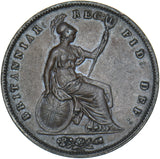 1853 Penny (OT) - Victoria British Copper Coin - Nice