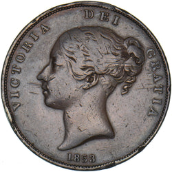 1853 Penny (OT) - Victoria British Copper Coin