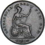1855 Penny (PT) - Victoria British Copper Coin - Very Nice