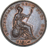1858 Penny (8 Over 7) - Victoria British Copper Coin - Very Nice