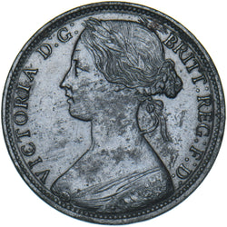 1863 Penny - Victoria British Bronze Coin
