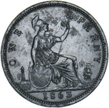 1863 Penny - Victoria British Bronze Coin