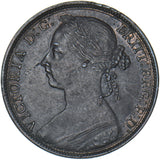 1890 Penny - Victoria British Bronze Coin - Very Nice