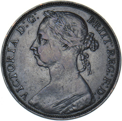 1892 Penny - Victoria British Bronze Coin - Nice
