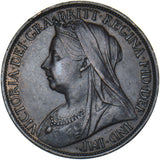 1895 Penny - Victoria British Bronze Coin - Very Nice