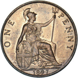 1897 Penny - Victoria British Bronze Coin - Superb
