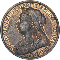 1901 Penny - Victoria British Bronze Coin - Very Nice