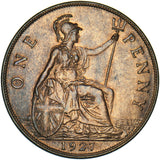1927 Penny - George V British Bronze Coin - Very Nice