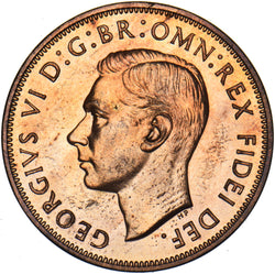 1950 Proof Penny - George VI British Bronze Coin - Superb