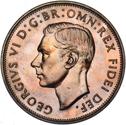 1951 Proof Penny - George VI British Bronze Coin - Very Nice