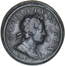 1717 Halfpenny - George I British Copper Coin - Nice