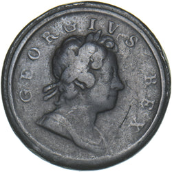 1717 Halfpenny (No Stops Obv.) - George I British Copper Coin