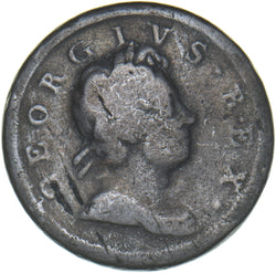 1718 Halfpenny - George I British Copper Coin