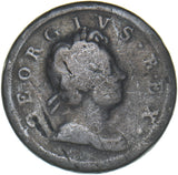 1718 Halfpenny - George I British Copper Coin