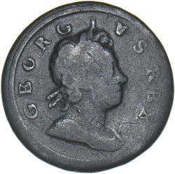 1718 Halfpenny - George I British Copper Coin