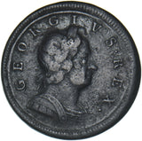 1719 Halfpenny - George I British Copper Coin - Nice