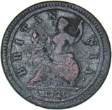 1720 Halfpenny - George I British Copper Coin