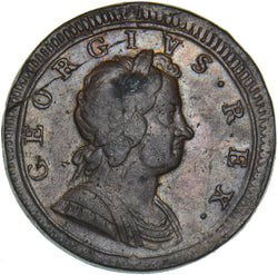 1723 Halfpenny - George I British Copper Coin - Nice