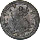 1723 Halfpenny - George I British Copper Coin - Nice