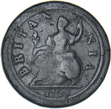 1724 Halfpenny - George I British Copper Coin