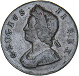 1730 Halfpenny (GEOGIVS Error) - George II British Copper Coin