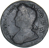 1736 Halfpenny - George II British Copper Coin