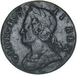 1745 Halfpenny - George II British Copper Coin