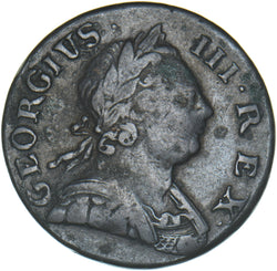 1773 Halfpenny - George III British Copper Coin