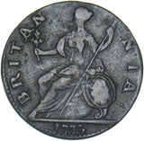 1773 Halfpenny - George III British Copper Coin