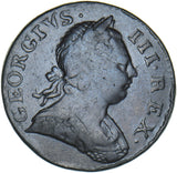 1773 Halfpenny - George III British Copper Coin