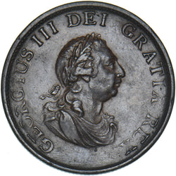 1799 Halfpenny - George III British Copper Coin - Nice