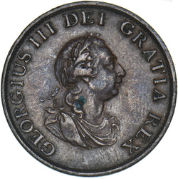 1799 Halfpenny - George III British Copper Coin - Nice