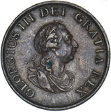 1799 Halfpenny - George III British Copper Coin - Nice