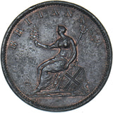 1806 Halfpenny - George III British Copper Coin