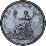 1807 Halfpenny - George III British Copper Coin - Nice