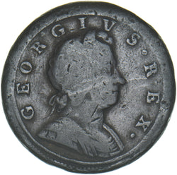 1721 Halfpenny - George I British Copper Coin