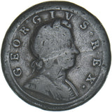 1721 Halfpenny - George I British Copper Coin