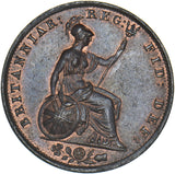 1853 Halfpenny - Victoria British Copper Coin - Very Nice